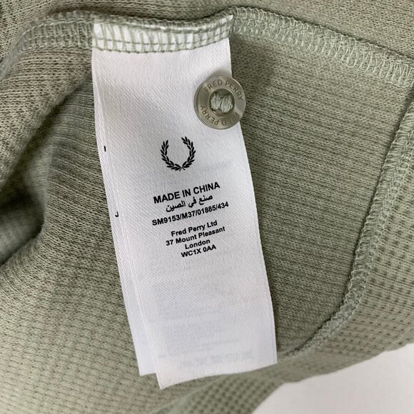 Fred Perry Men's Waffle Texture Button-up Shirt Medium - Picture 10 of 10